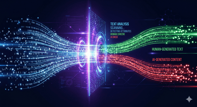 AI text analysis beam scanning content for AI-generated patterns